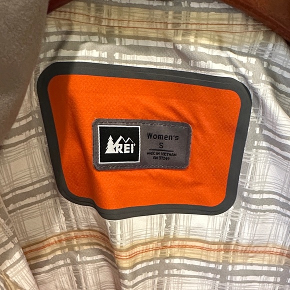 REI Orange Trench Coat Weather-Resistant Long Sleeve - Picture 2 of 8